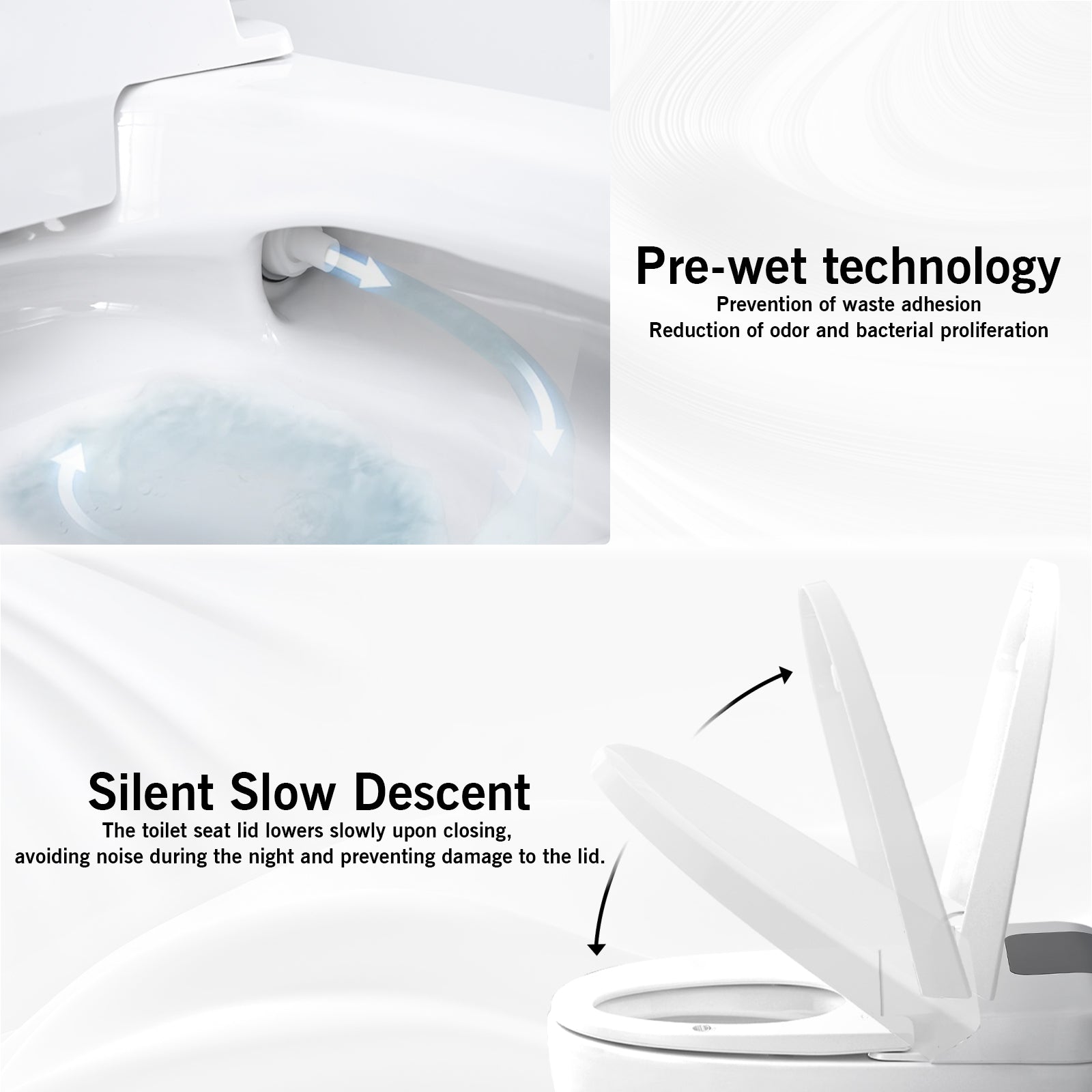 Smart Toilet Bidet Combo with Foot Sensor Open Cover/Seat, LED Display, Self-Cleaning Nozzle, Heated Seat, Night Light, Knob Control, Power Outage Flushing, Soft Close, Auto Flush, with Remote Control