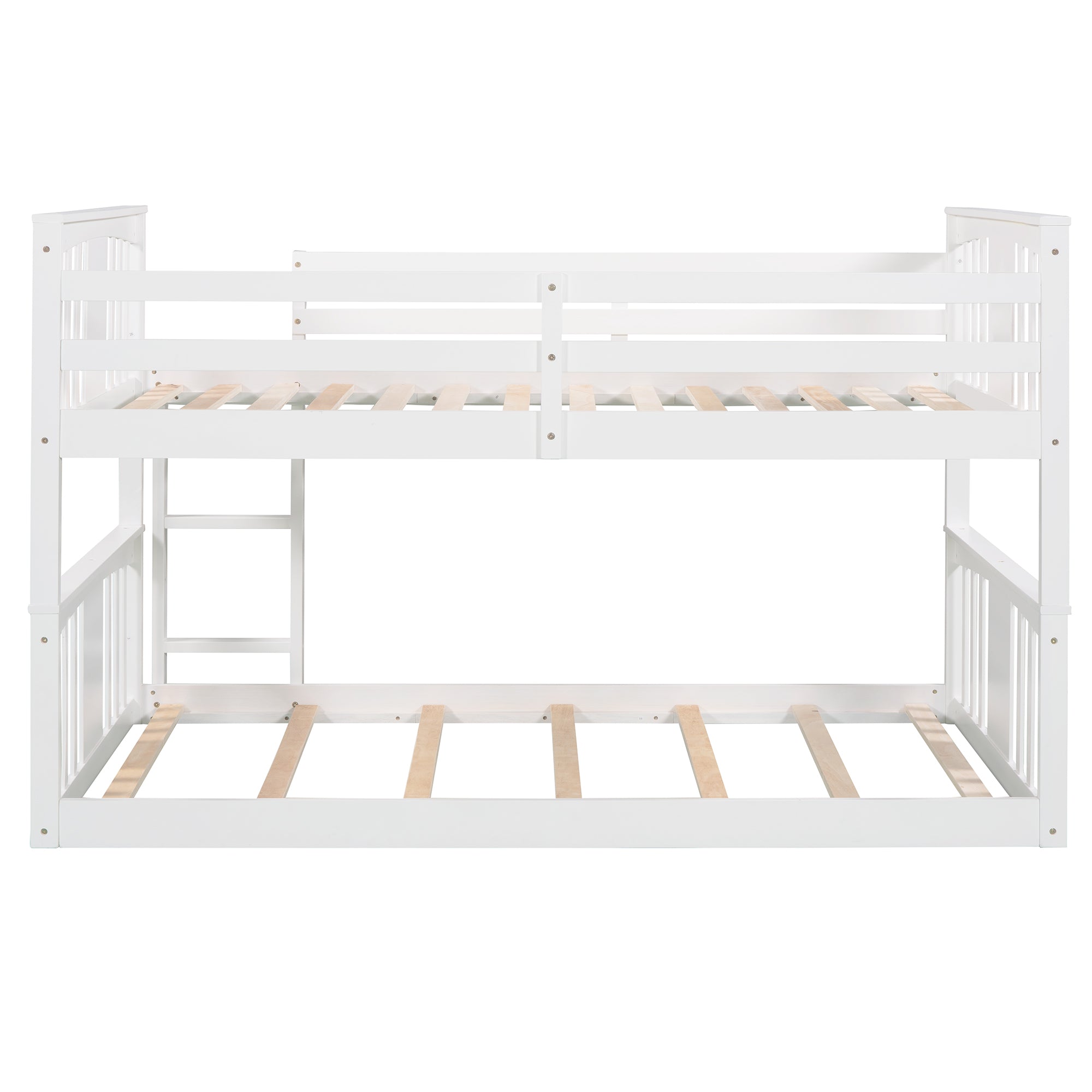 Twin Over Twin Bunk Bed with Ladder, White (Old SKU:LP000107AAK)