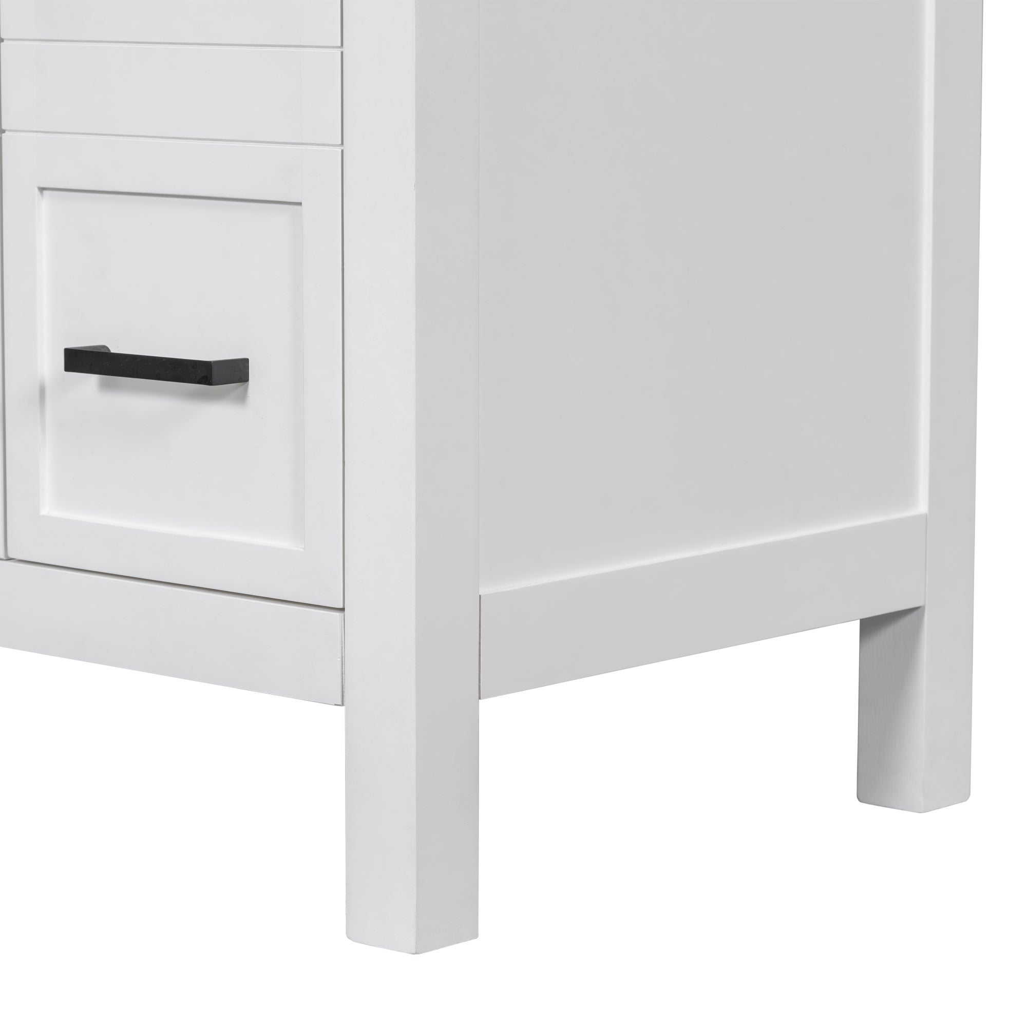 36" Bathroom Vanity Cabinet with Resin Integrated Sink - 4 Drawers, 2 Doors