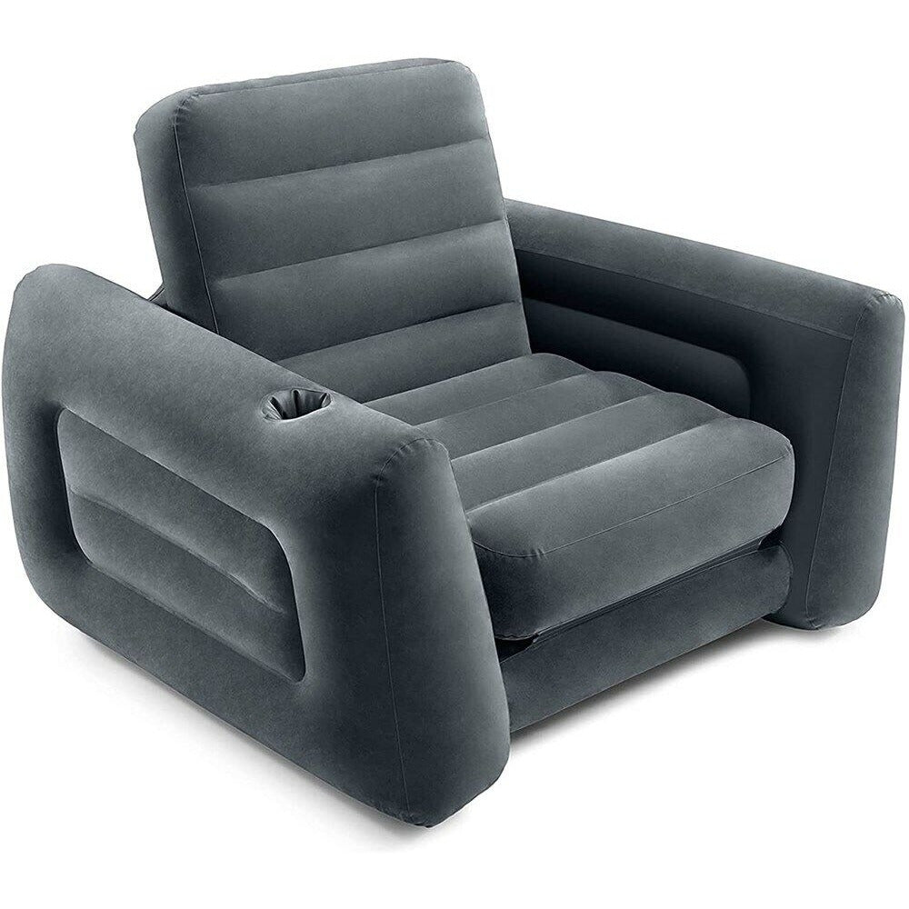 Intex Pull-Out Inflatable Chair Bed - Twin Size, 46x88x26, Versatile & Comfortable