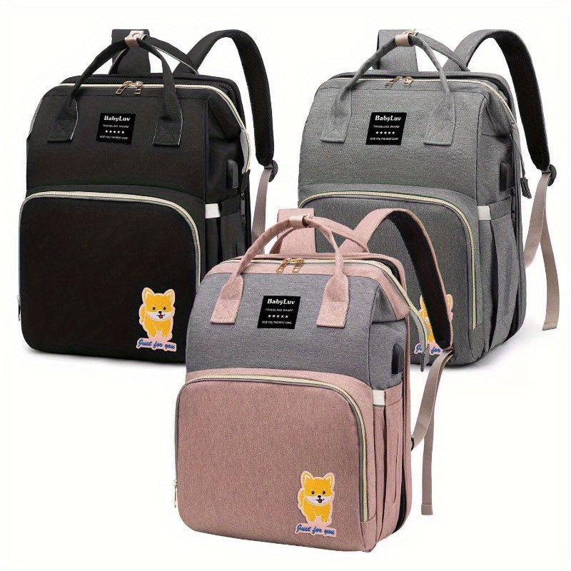 3 in 1 Multifunctional Baby Diaper Bag Backpack with Changing Table Diaper Pad