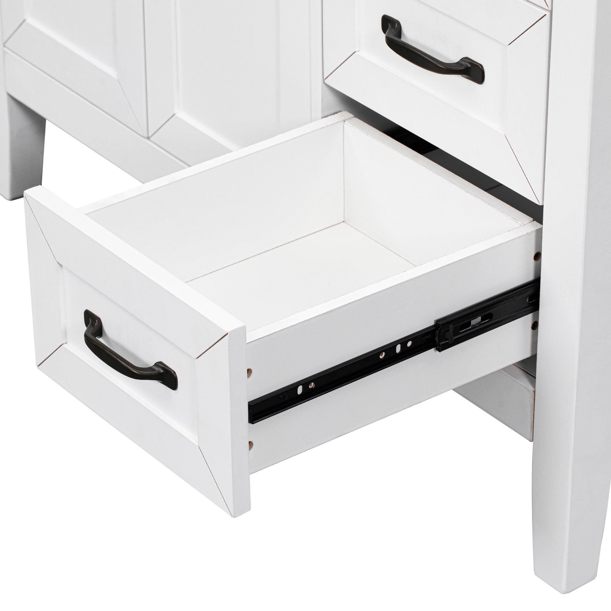 36" Bathroom Vanity with Sink Combo, White Bathroom Cabinet with Drawers, Solid Frame and MDF Board (Old Sku:JL000007AAK)