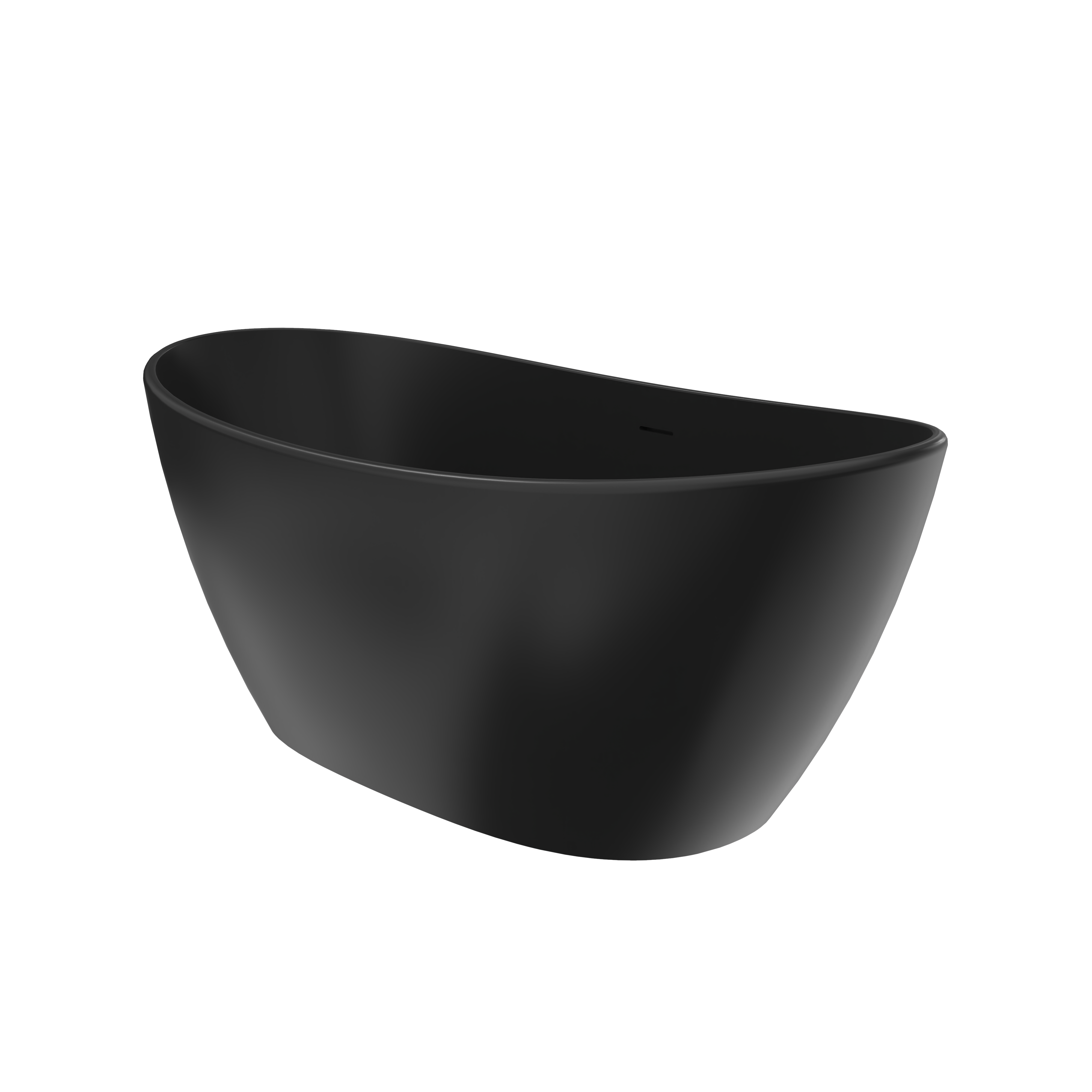 61 inch freestanding solid surface soaking bathtub, drain detail