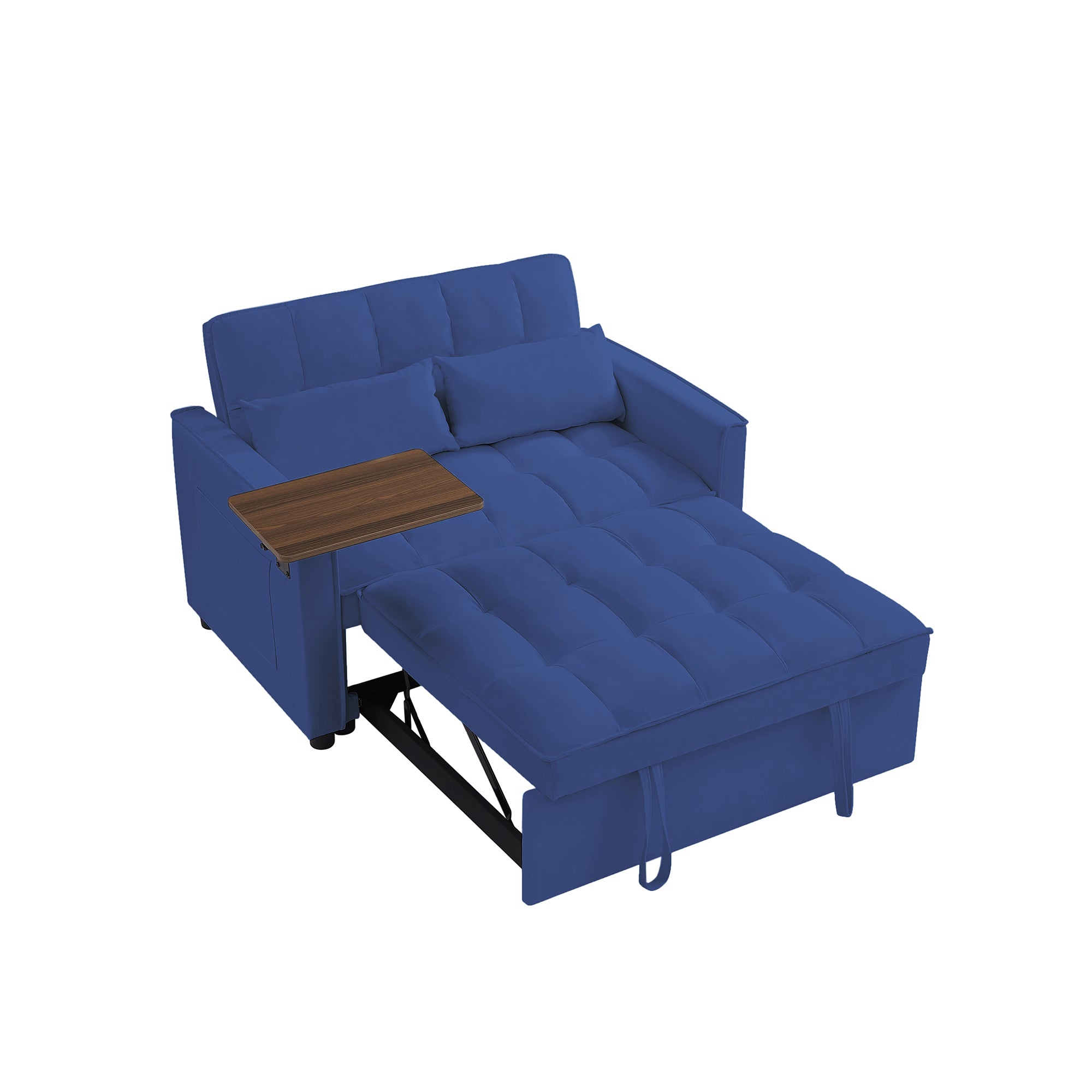 BLUE Velvet Loveseat Sofa Bed