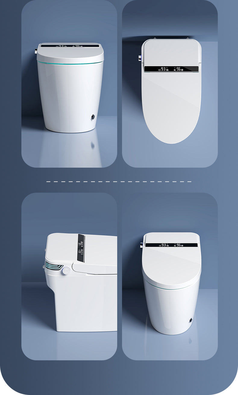 Smart Toilet with Bidet Built-in, Auto Dual Flush, Auto Open & Close Bidet Toilet with Heated Seat, Instant Warm Water, Remote Control, ADA Height Tankless Toilet, Digital Display, Elongated