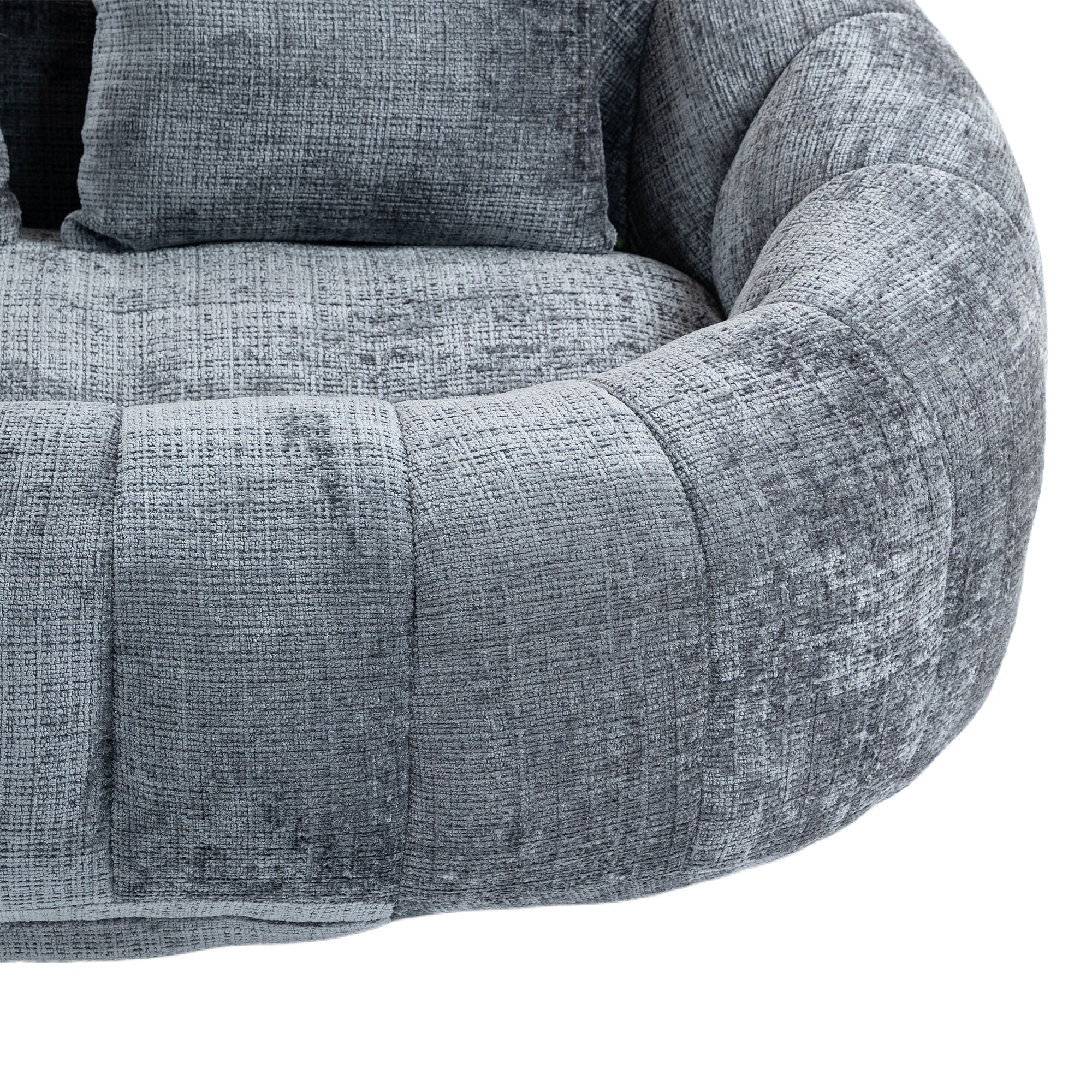 COOLMORE Bean Bag sofa Lazy Sofa Durable Comfort Lounger High Back Bean Bag Chair Couch for Adults and Kids, Indoor & Outdoor, Accent Floor Soft Lounge Chair  (Gray chenille)