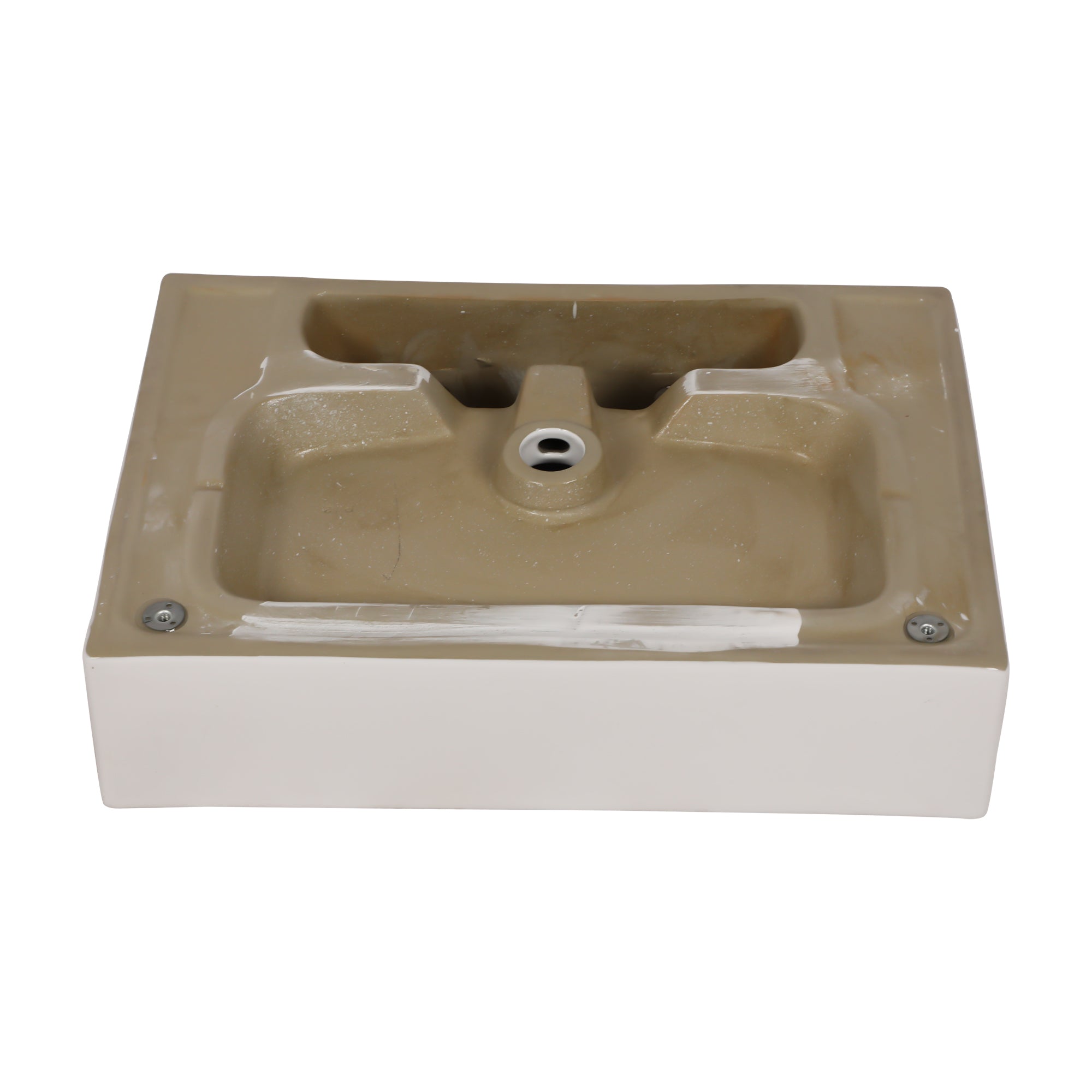 30" Bathroom Console Sink with Overflow,Ceramic Console Sink White Basin Black Legs