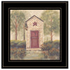 "Folk Art Outhouse III" by Pam Britton, Ready to Hang Framed Print, Black Frame