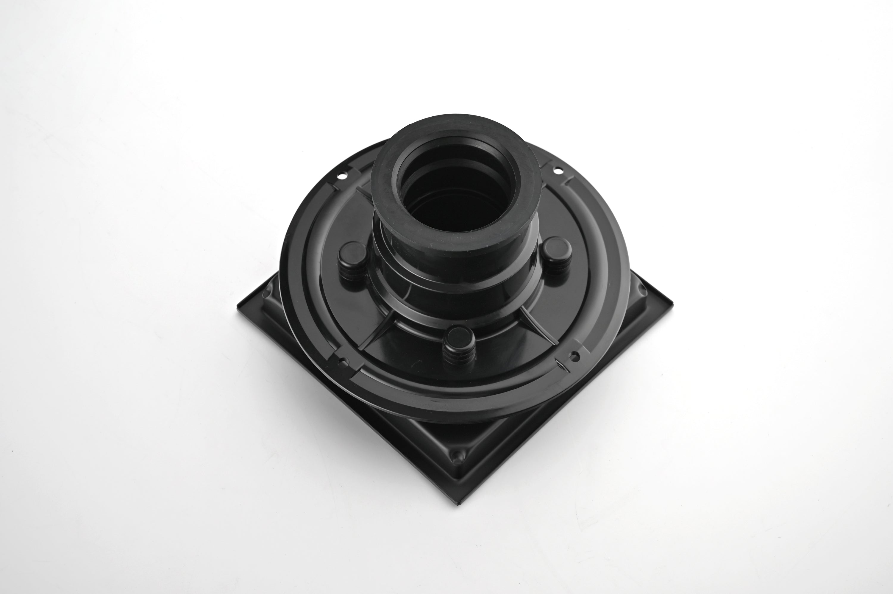 6 Inch Square Shower Floor Drain  Square Shower Floor Drain with Flange,Pattern Grate Removable,Food-Grade SUS 304 Stainless Steel