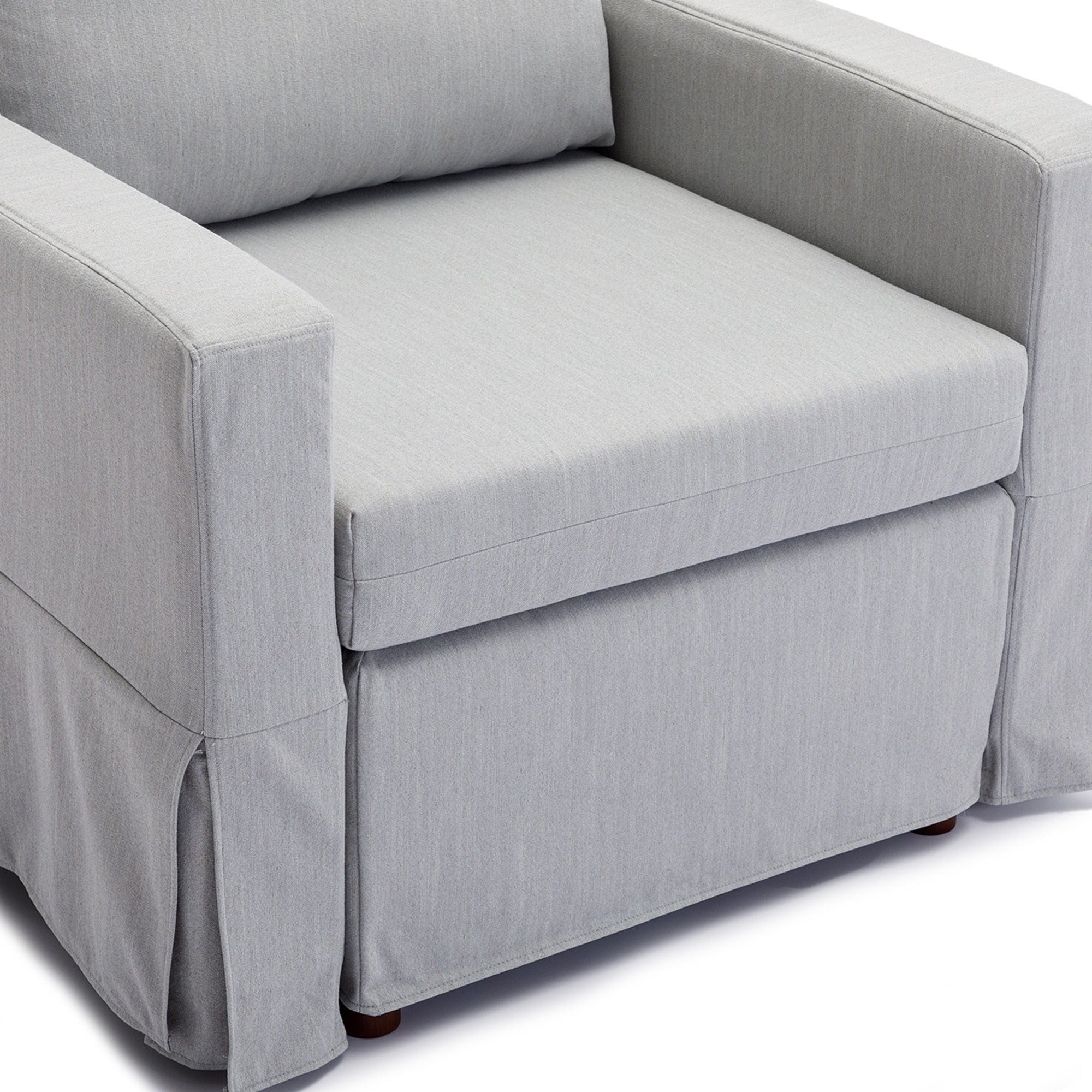 2 Seat Module Sectional Sofa Couch With 1 Ottoman,Seat Cushion and Back Cushion Removable and Washable,Light Grey