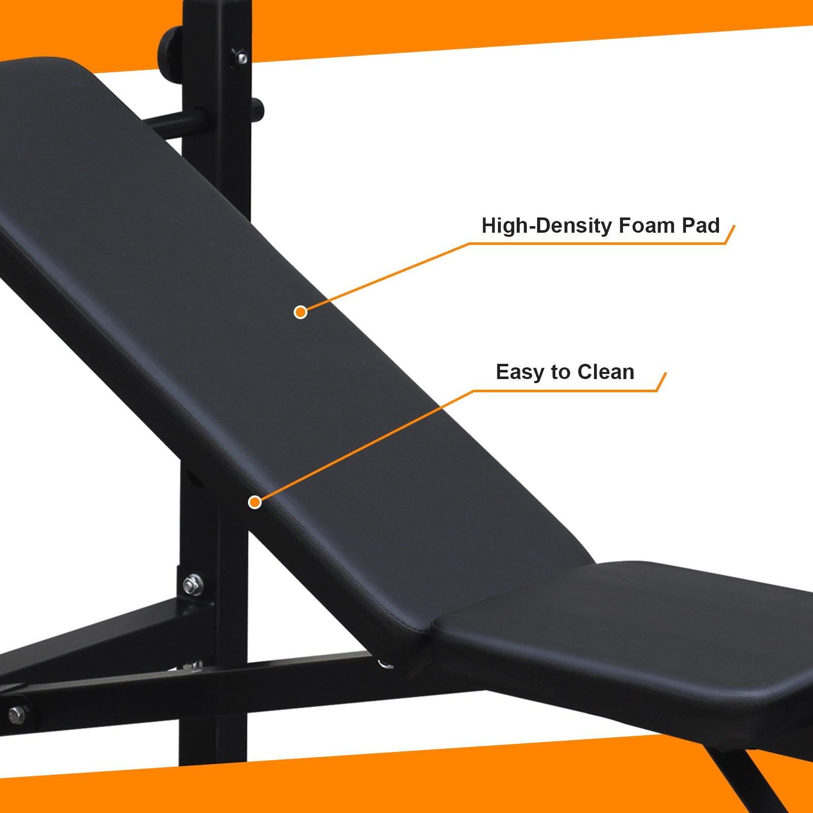 Olympic Weight Bench, Bench Press Set with Squat Rack and Bench for Home Gym Full-Body Workout