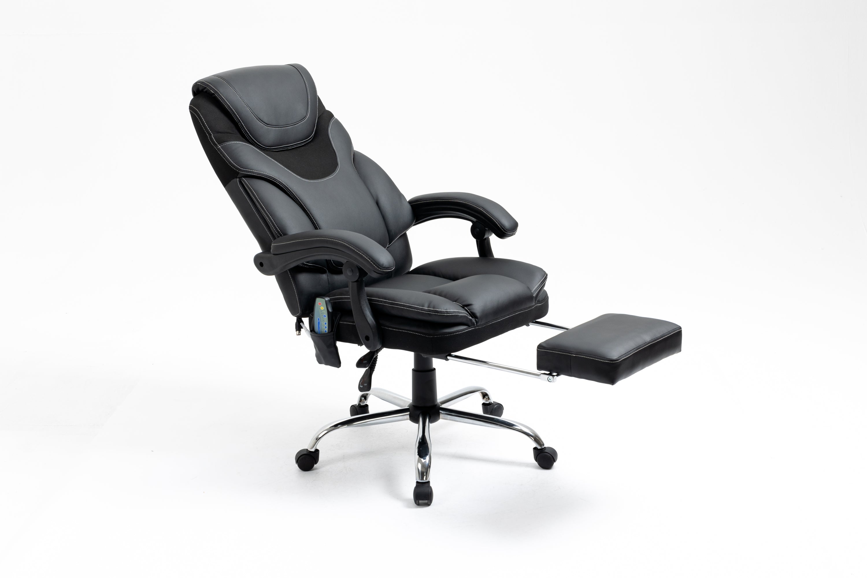 Massage Reclining Office Chair with Footrest, High Back Computer Chair Home Desk Ergonomic Executive Office Chair with Armrests, Adjustable Height.