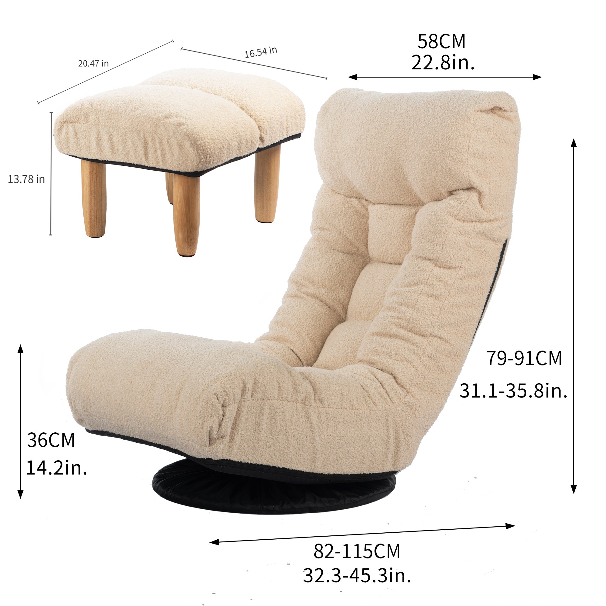 Single sofa reclining chair Japanese chair lazy sofa tatami balcony reclining chair leisure sofa adjustable chair