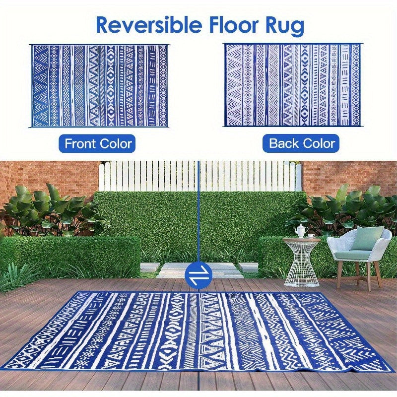 5x8ft Portable Outdoor Carpet Waterproof Mat Indoor Outdoor Plastic Carpet with Bag