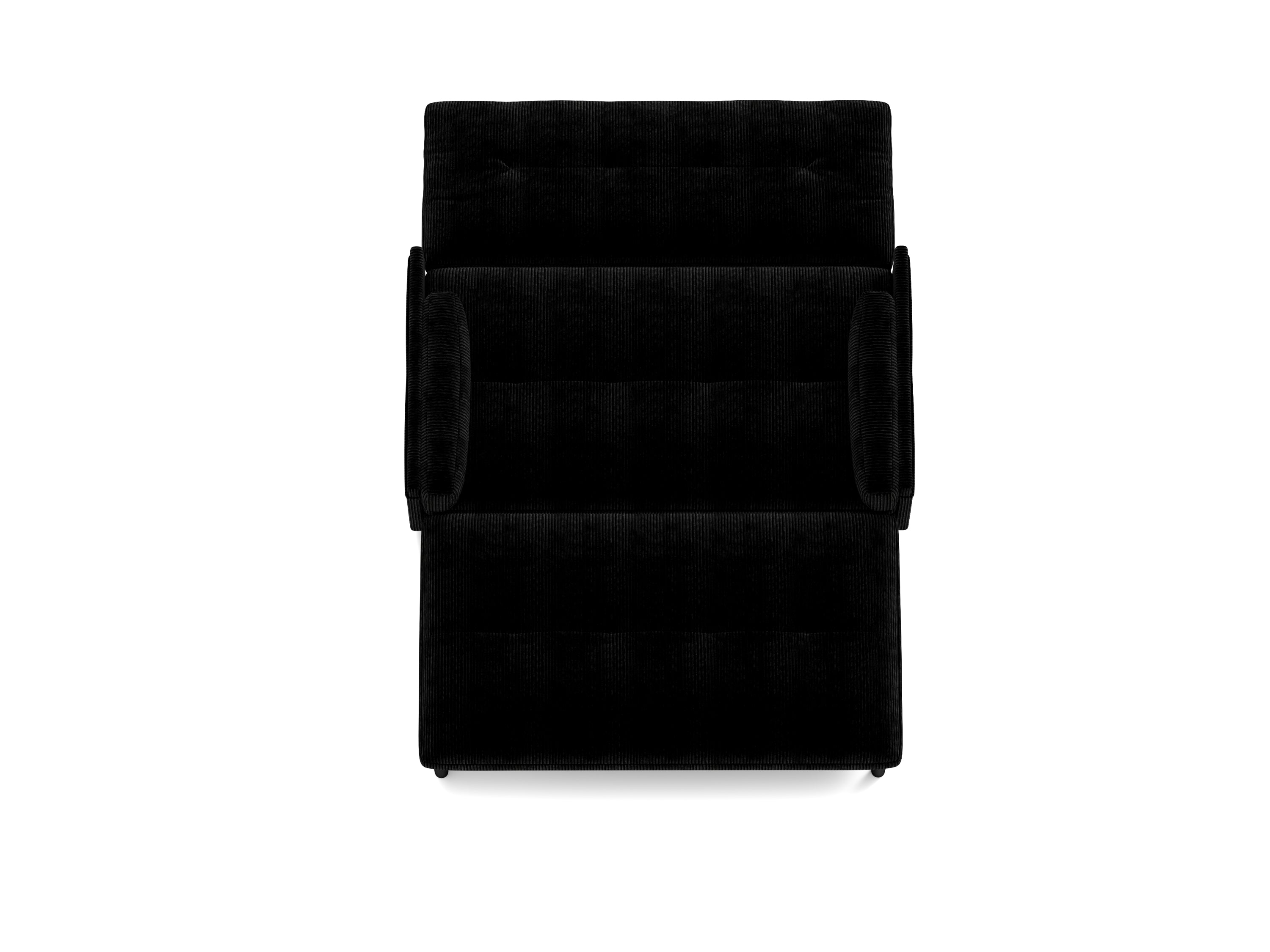 Black 2 seater sofa sleeper with recline fuction