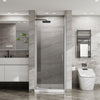 34 x 72 in Semi-Frameless Pivot Shower Door - 34 x 72 in / Chrome view 1