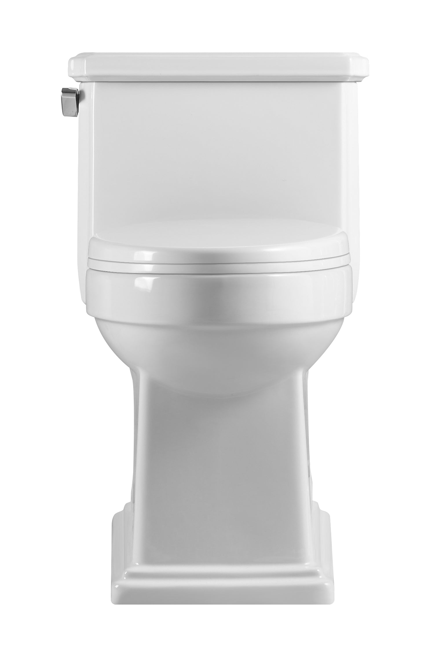 12 in. Rough In 1-Piece 1.28 GPF Single Flush Elongated Chair Toilet in Glossy White with Soft Close Seat