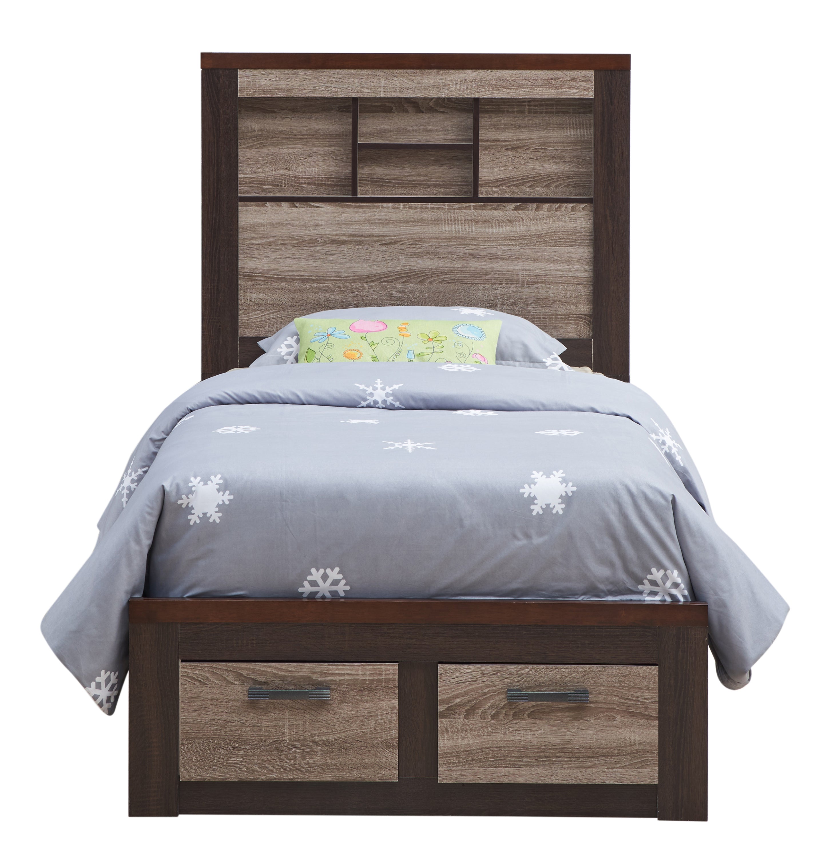 Glory Furniture Magnolia G1400B-TB Twin Bed , Gray/Brown