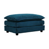 Chenille Fabric Ottomans Footrest to Combine with 2 Seater Sofa, 3 Seater Sofa and 4 Seater Sofa, Blue Chenille