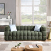 84.3 length ,35.83" deepth ,human body structure for USA people,  marshmallow sofa,boucle sofa ,3 seater, OLIVE GREEN BOUCLE