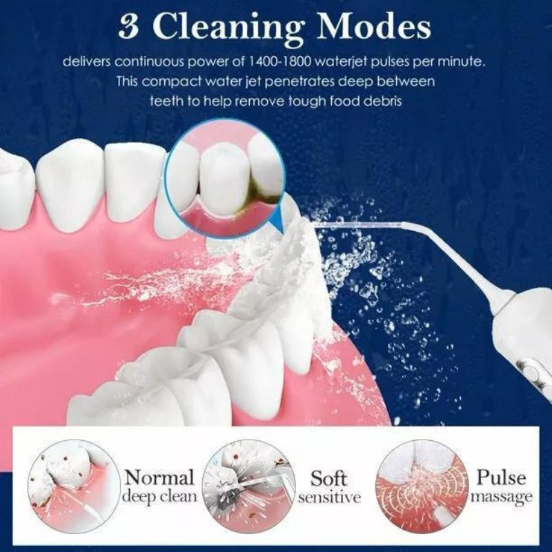 Efforest Water Flosser Dental Cordless Oral Irrigator – Travel-Friendly Teeth Floss Pick | White, Rechargeable & Portable | Effective Plaque Removal & Gum Care for Healthier Teeth | Ideal for Home & On-the-Go