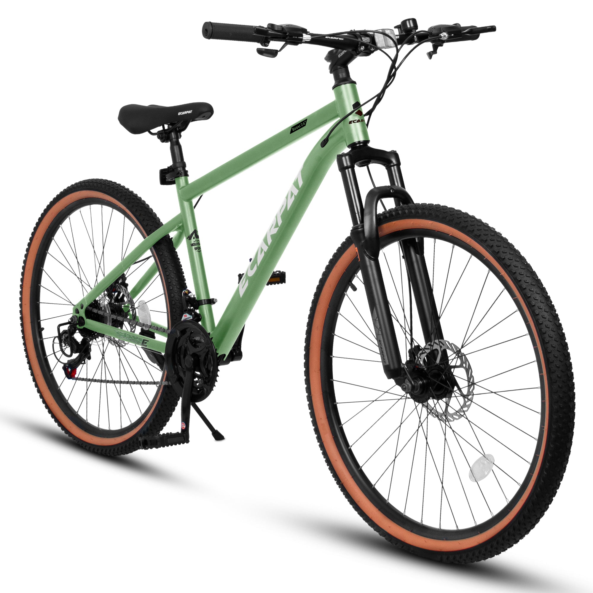 A24301 Mountain Bike 24 Inch Wheels, 21-Speed Mens Womens Trail Commuter City Mountain Bike,High Carbon steel Frame Disc Brakes Thumb Shifter Front Fork Bicycles