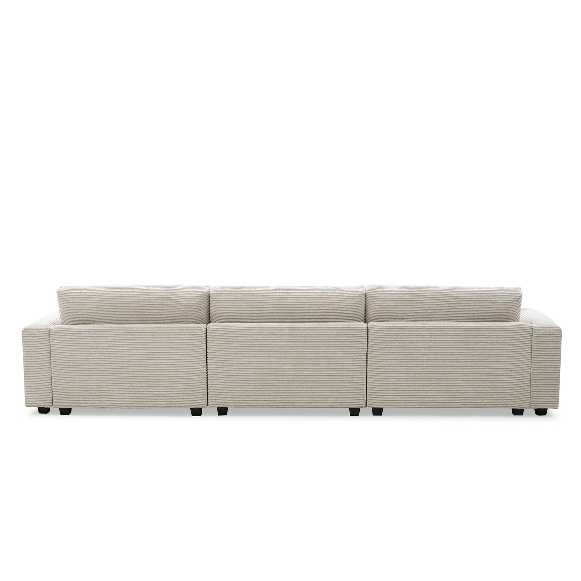 [VIDEO provided][New]134*54"Oversized Corduroy Sectional Sofa,L Shaped Cloud Couch with USB Charging Port,Cup Holder,Deep Seat Sofa Bed with 50" Chaise,Comfy Indoor Furniture for Living Room,3 Colors