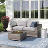 Fully Assembled 2-Person Wicker Seating Set with Cushions