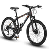 S24102   24 Inch Mountain Bike Boys Girls, Steel  Frame, Shimano 21 Speed Mountain Bicycle with Daul Disc Brakes and Front Suspension MTB