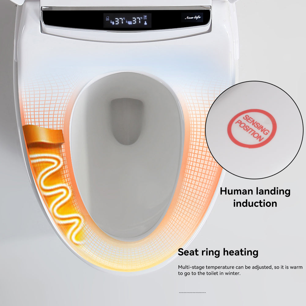 Smart Toilets with Heated Bidet Seat, Portable toilet with bidet built, Bidet toilet with Dryer and Warm Water