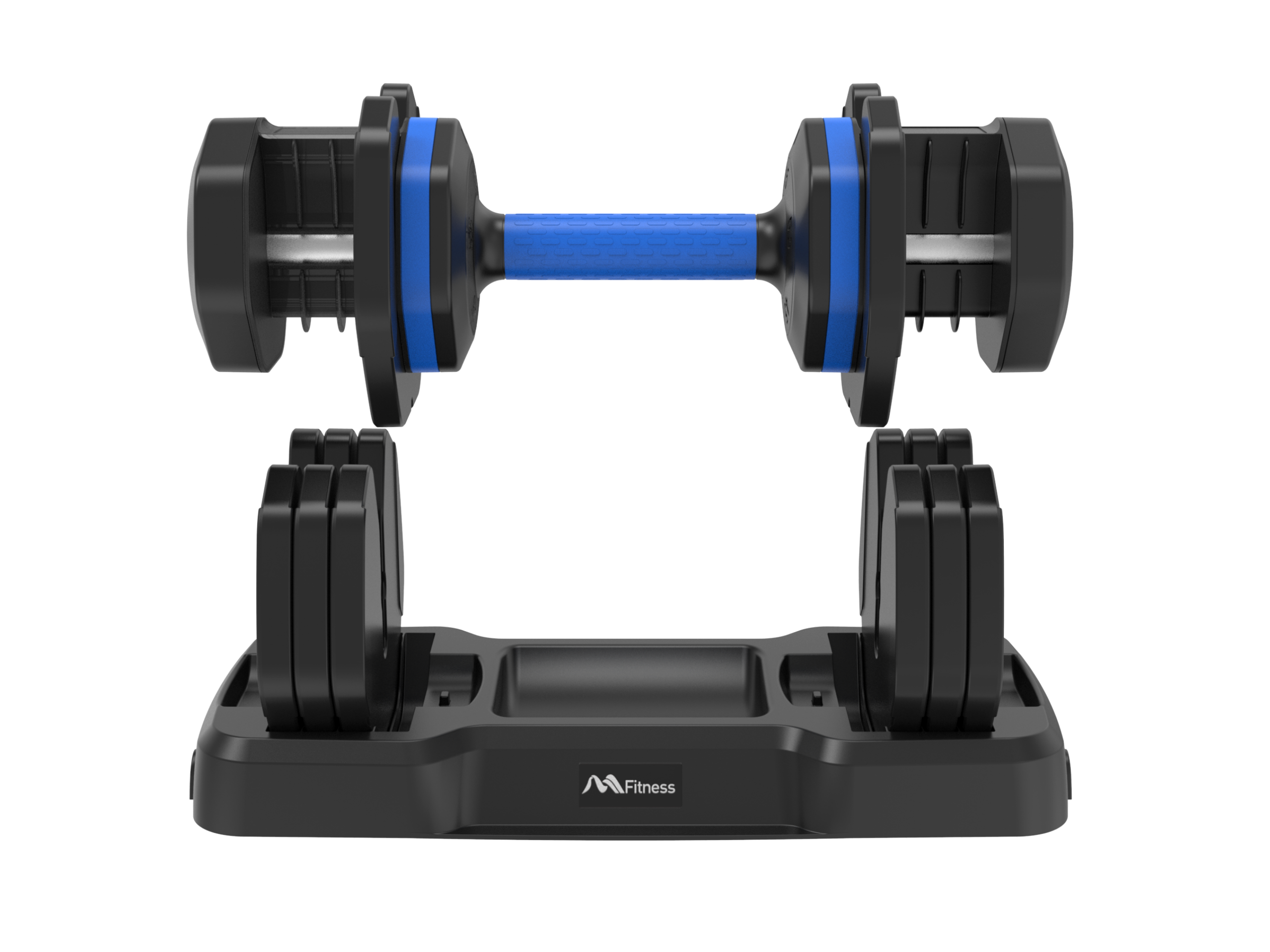 Adjustable Dumbbell - 55lb Single Dumbbell with Anti-Slip Handle, Fast Adjust Weight by Turning Handle with Tray, Exercise Fitness Dumbbell Suitable for Full Body Workout