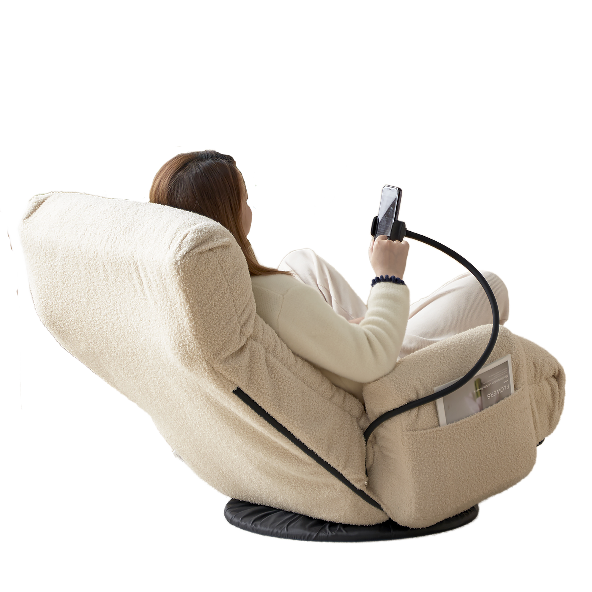 Adjustable head and waist, game chair, lounge chair in the living room, 360 degree rotatable sofa chair,Rotatable seat Leisure Chair deck chair