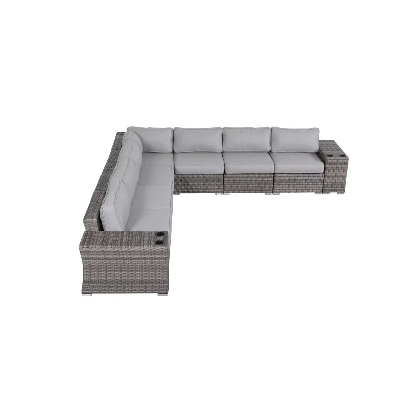 Fully Assembled Outdoor Wicker Patio Sofa - Quick Setup Pre-Assembled Patio Furniture