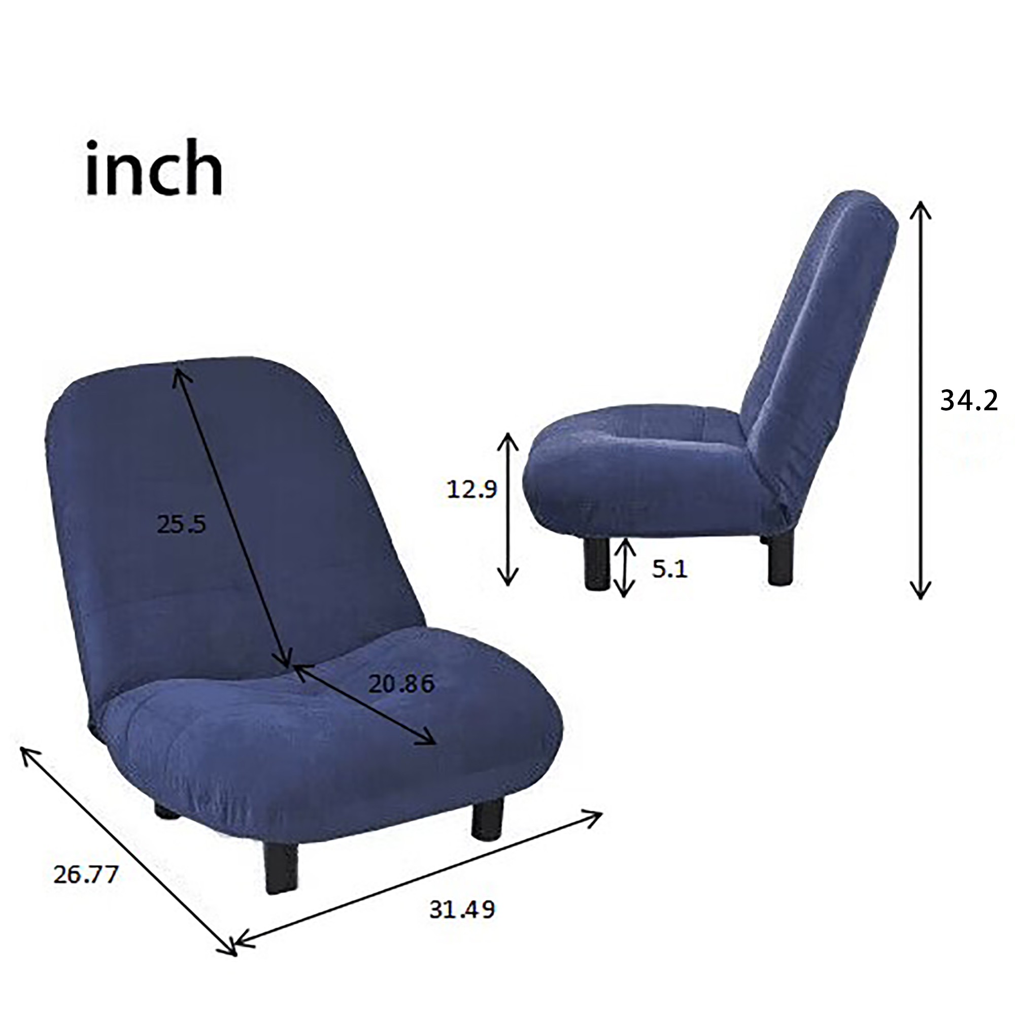 Single sofa reclining chair Japanese chair lazy sofa tatami balcony reclining chair leisure sofa adjustable chair