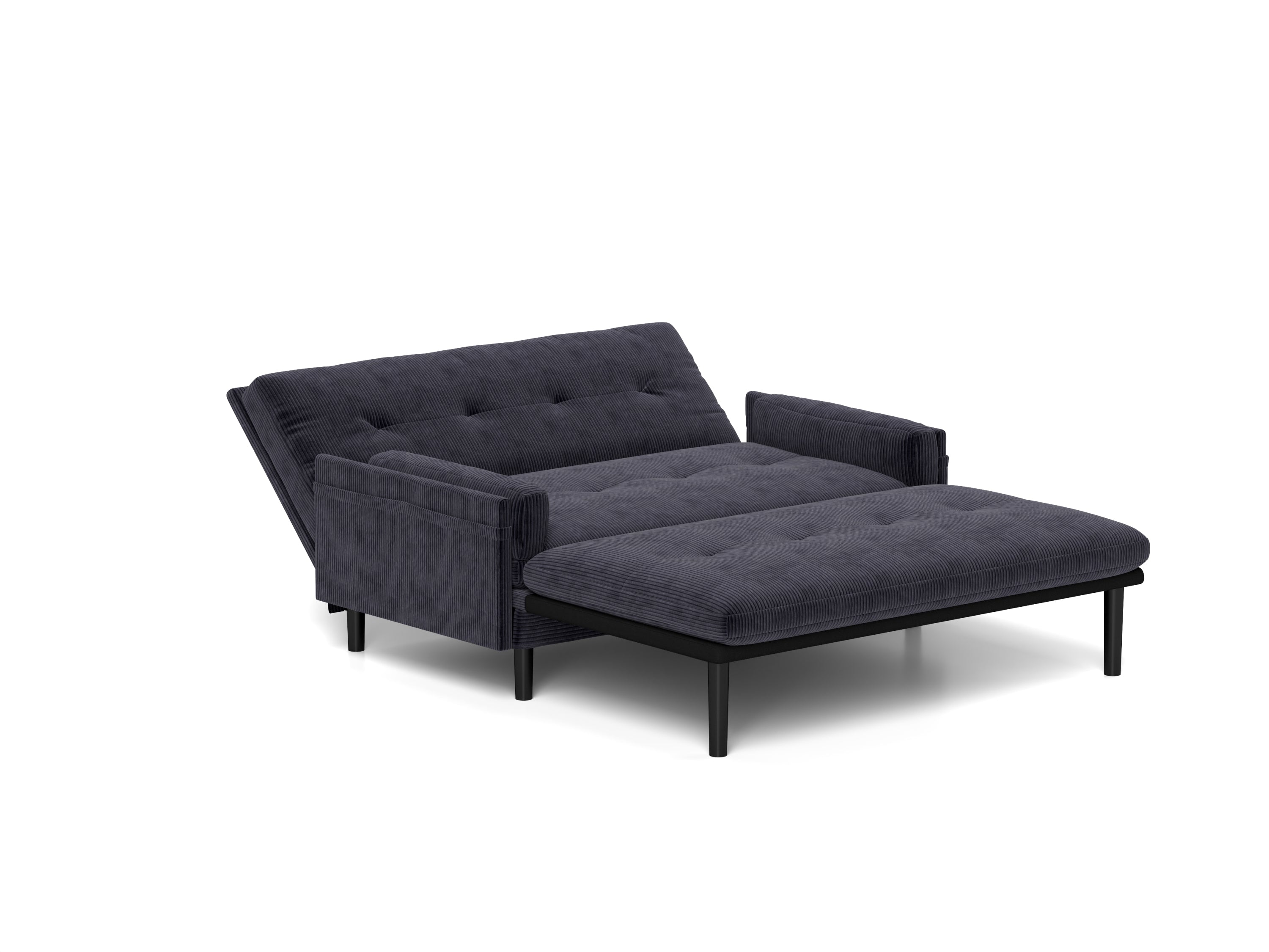 Grey 2 seater sofa sleeper with recline fuction