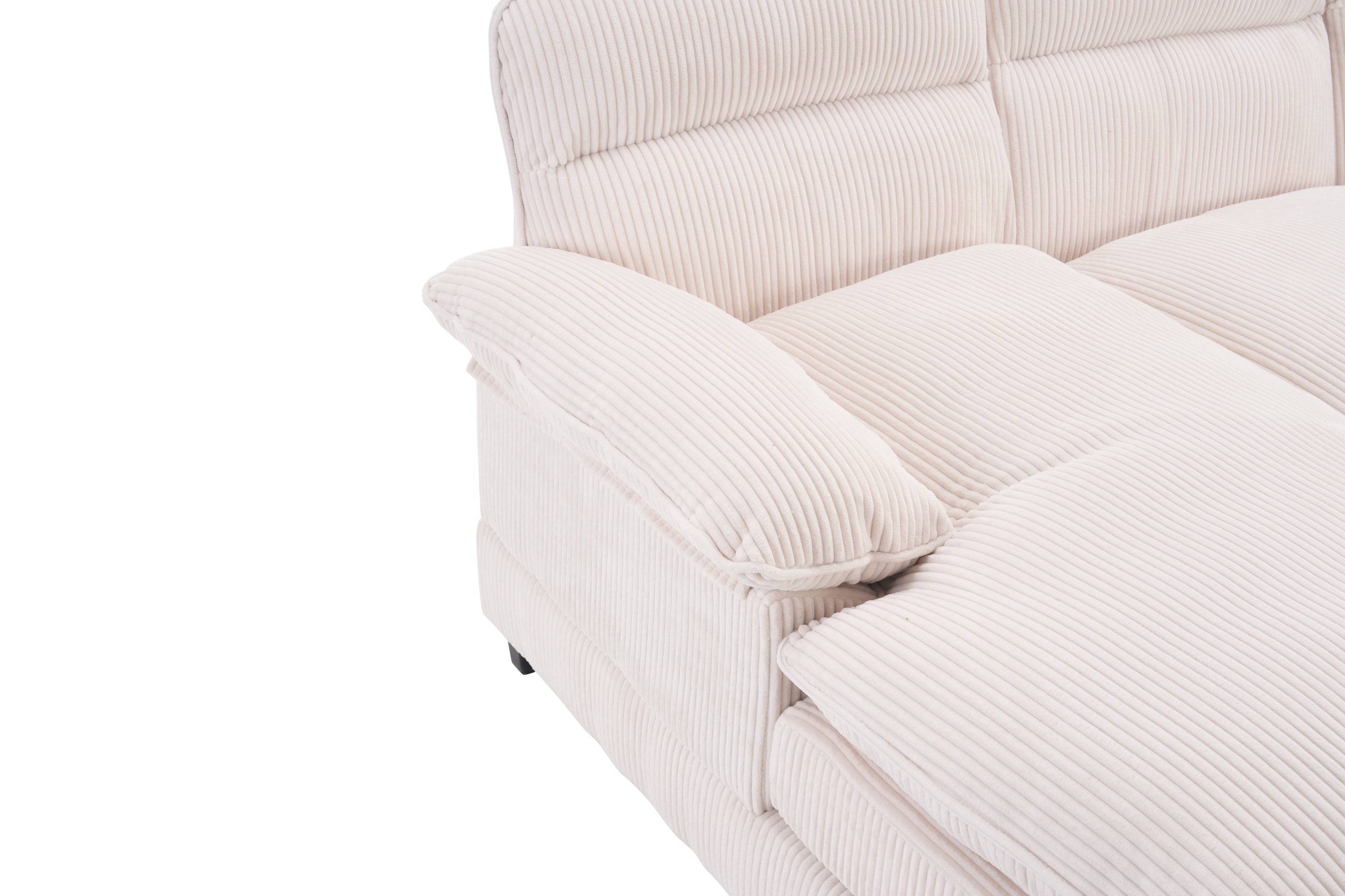 U-shaped profile sofa, including two single seats and two chaise, modular sofa, Corduroy sofa