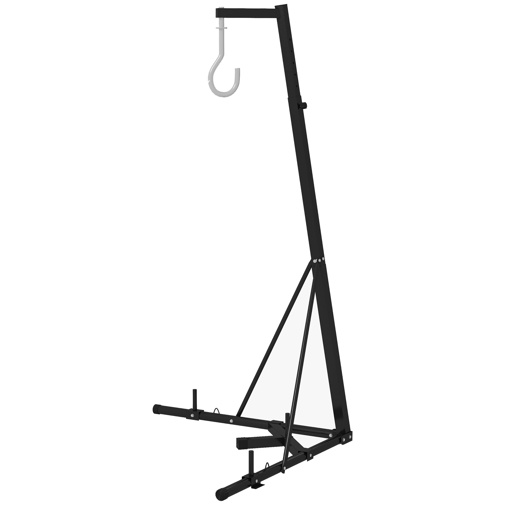 Soozier Foldable Punch Bag Stand, Height Adjustable Heavy Bag Stand with Weighted Base, Free Standing for Home Gym, Stand Only