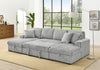 U Shaped Sleeper Sofa, 122 inch Overisze - 2 in 1 Pull Out Bed, Sectional Sleeper Sofa with Double Storage Chaise for Living Room, Rabbit plush Corduroy Fabric Couch, Grey