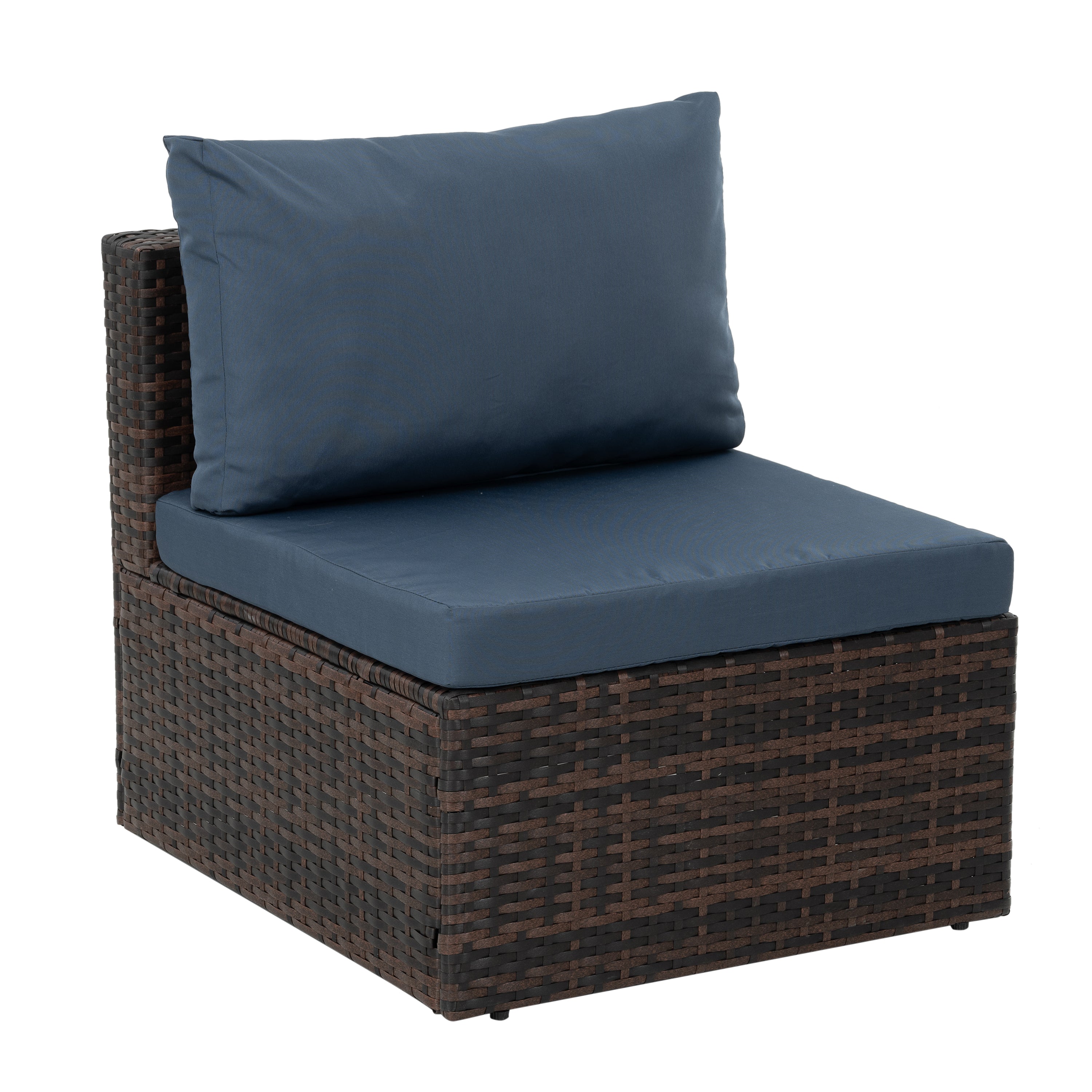 Patio Furniture, Outdoor Furniture, Seasonal PE Wicker Furniture, 5 Set Wicker Furniture With Tempered Glass Coffee Table,