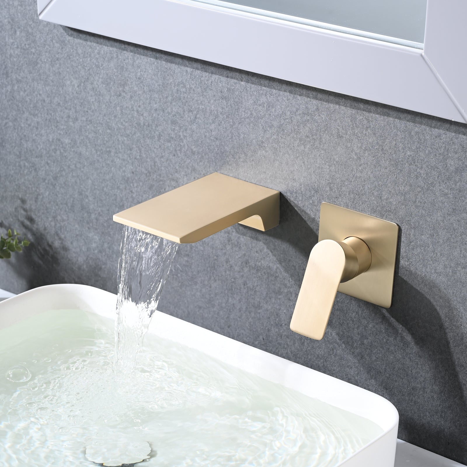 Wall Mount Waterfall Bathtub Faucet