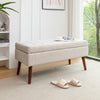 Storage Bench with Storage Bench for Bedroom End of Bed Bench Foot of Bed Bench Entryway Bench Storage Ottoman Bench 43.7" W x 18.1" D Off White Bench