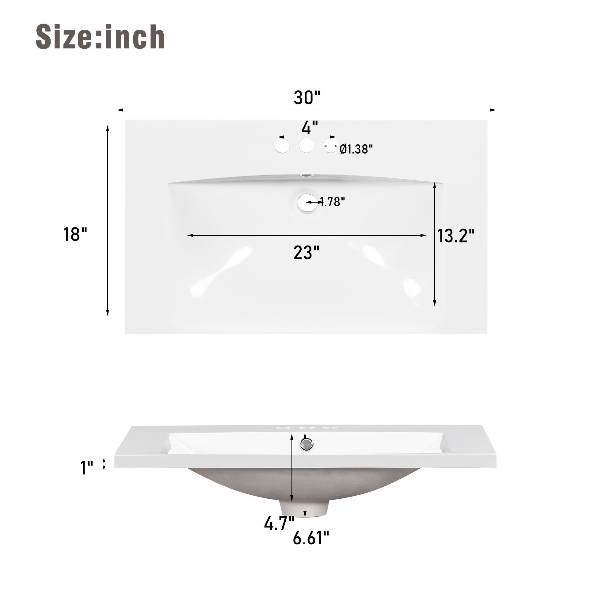 [Sink Only] 30" Bathroom vanity