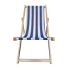 Populus wood sling chair blue Stripe Broad Dark blue Strip