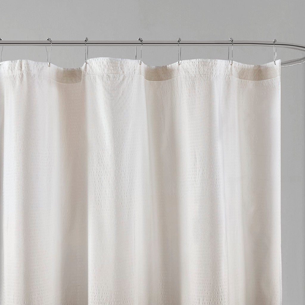 Ombre Printed Seersucker Shower Curtain