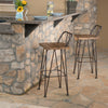 DENALI INDUSTIAL WOOD AND METAL BARSTOOL