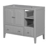 36" Bathroom Vanity Base Only, Solid Wood Frame and MDF Boards, Grey