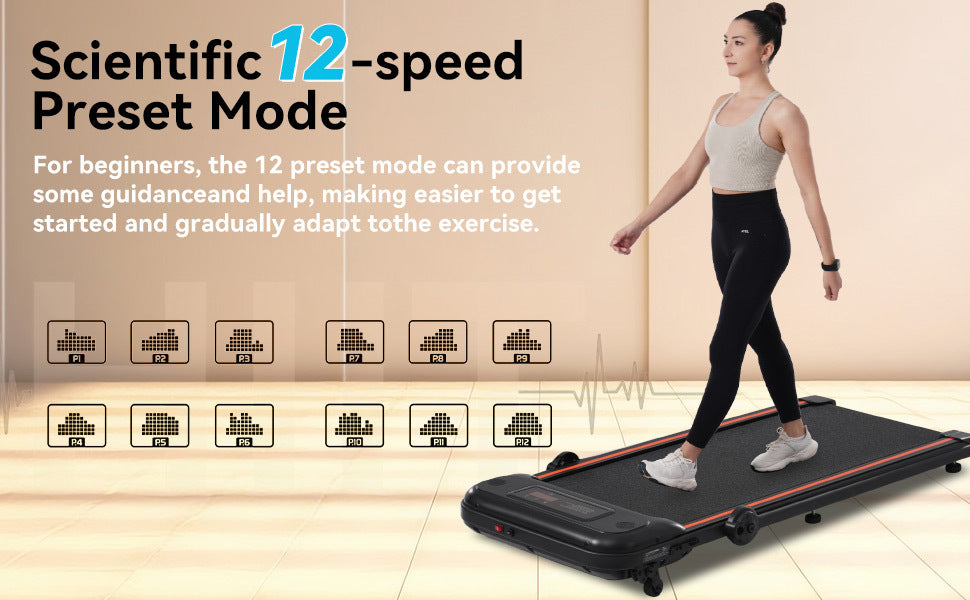 NEW Folding Walking Pad Under Desk Treadmill for Home Office -2.5HP Walking Treadmill With Incline 0.5-7.5MPH 265LBS Capacity Treadmill for Walking Running - Two Ways to Adjust Speed