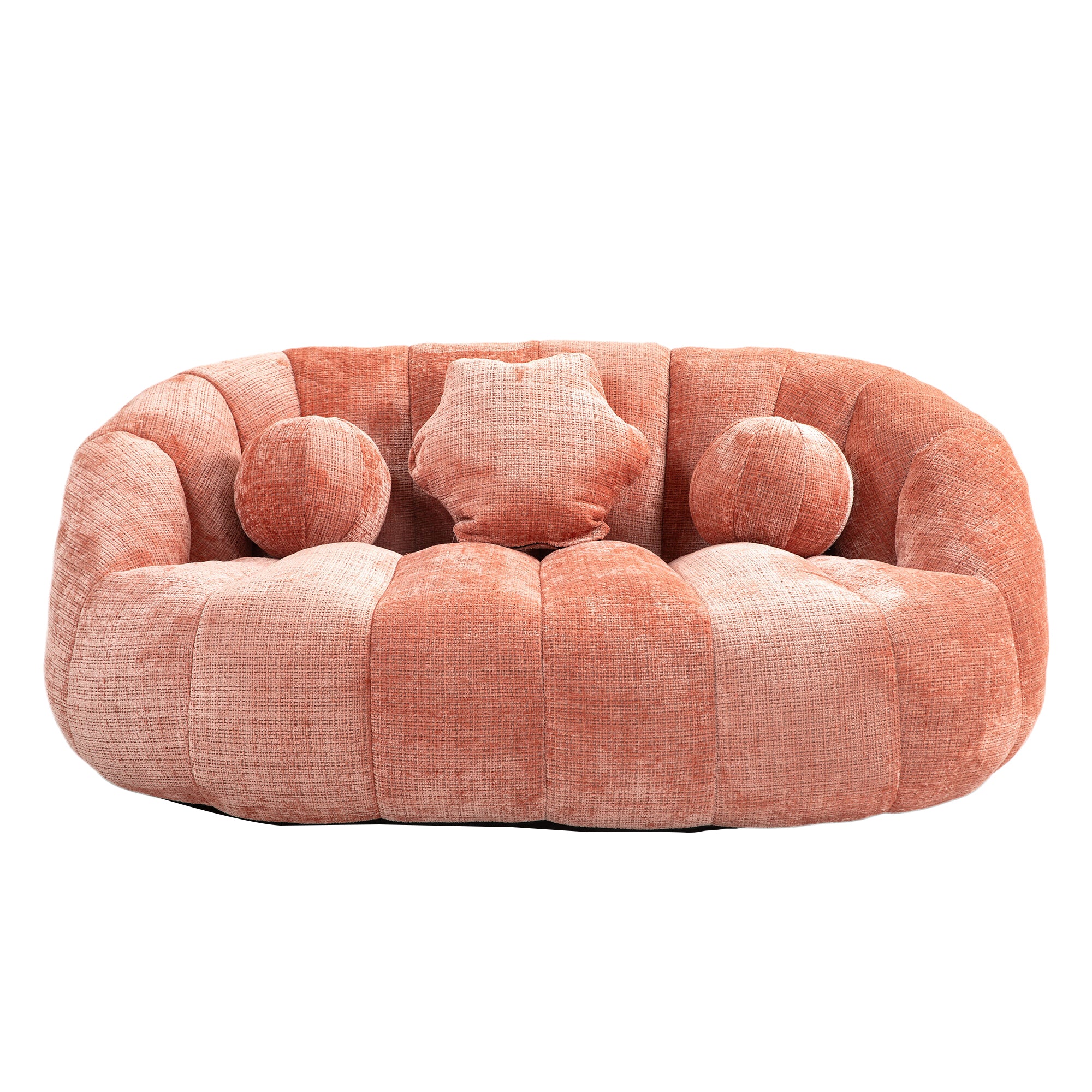 COOLMORE Bean Bag sofa Lazy Sofa Durable Comfort Lounger High Back Bean Bag Chair Couch for Adults and Kids, Indoor & Outdoor, Accent Floor Soft Lounge Chair (Pink chenille)