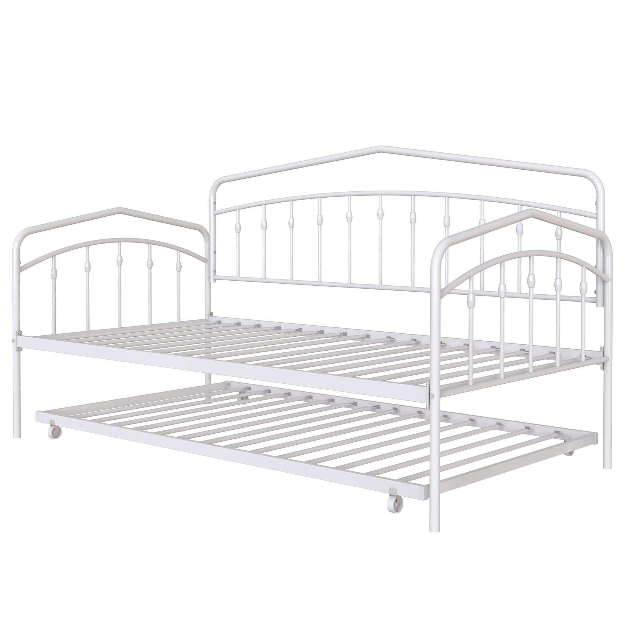 Fox Twin Daybed with Twin Trundle, White