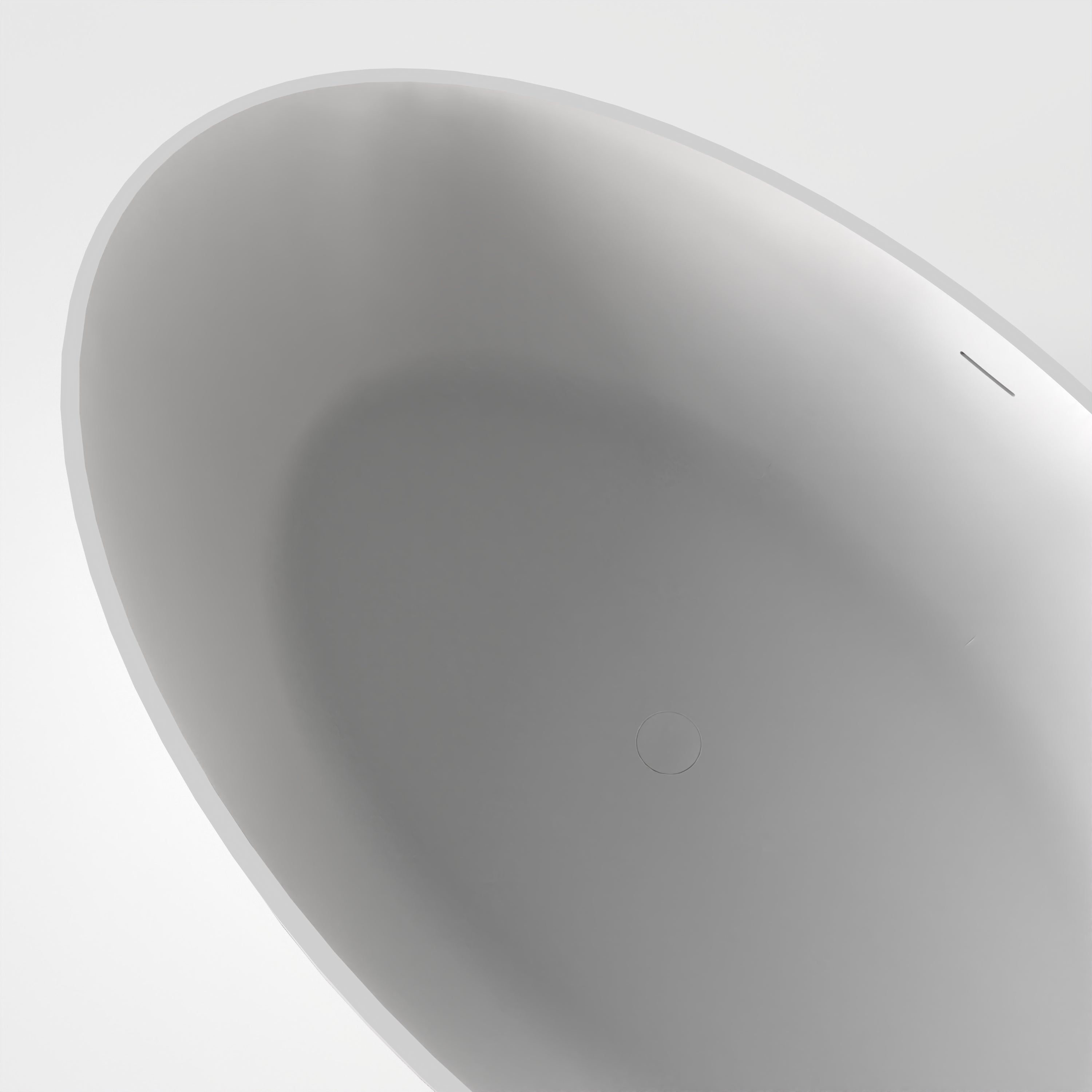 67 inch freestanding bathroom soaking tub, seamless finish detail